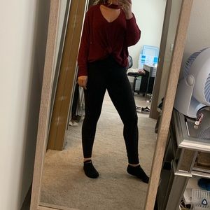 Urban Outfitters Maroon cut-out sweater